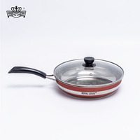 Batterie de Cuisine Compatible Induction Royal Louis Rouge et Argent avec Poignée Anti-Brûlure pour la Maison et la Cuisine