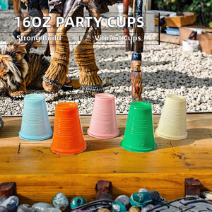 Fashion Single Wall 16oz <b>Plastic</b> Food Grade Disposable Beer Pong Party Cups <b>Set</b> - Product Image 2
