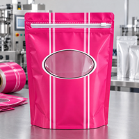 Sachet alimentaire personnalisé imprimé avec fermeture éclair coulissante, résistant à l'humidité, en PET laminé VMPET PE, à fond carré, type stand-up