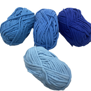 Fil épais en polyester recyclé teint, 100 % polyester, type chenille, populaire sur le marché américain pour le tricot à la main - Product Image 3