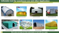 Structure gonflable personnalisée Hangar pour avions Stockage extérieur Entrepôt Tunnel Tente gonflable pour avions pour utilisation mobile