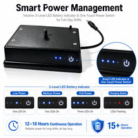 Caméra de recul magnétique avec batterie externe rechargeable 12V DC 9600mAh Li-ion, base à vis 1/4, moniteur sans fil pour camion, étanche
