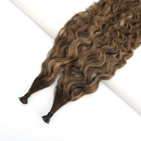 Extensions de cheveux naturels bouclés à pointe K, cheveux indiens bruts non traités, pointes K invisibles, bonne qualité pour le tissage