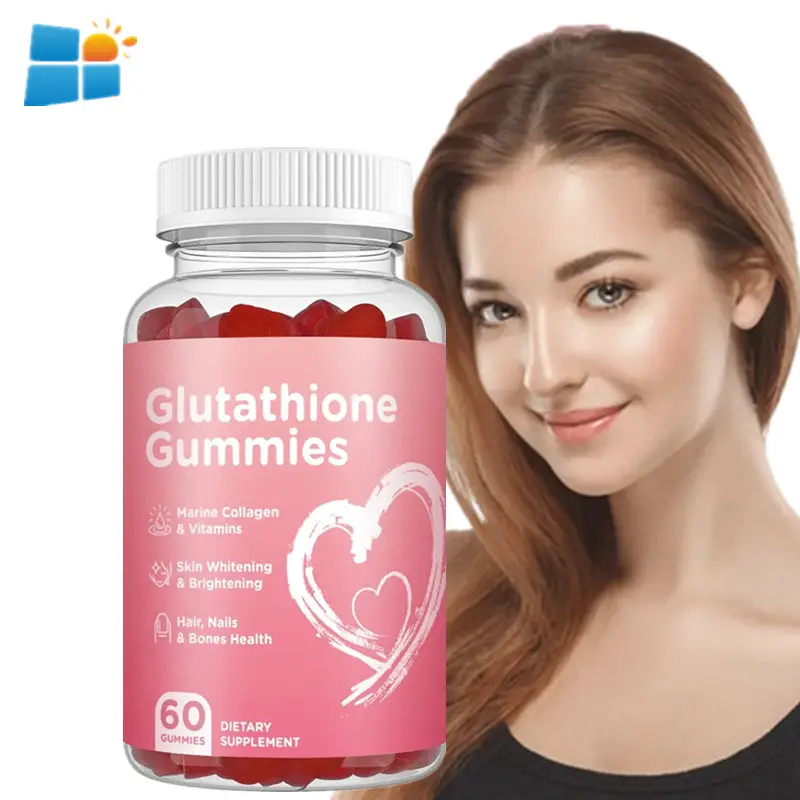 Cápsulas de glutatión de marca blanca OEM/ODM/OBM, gomitas de glutatión para blanquear la piel, suplementos de colágeno, gomitas de L-glutatión