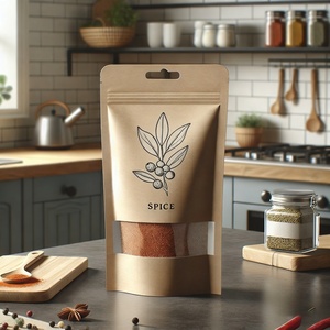 <b>Custom</b> Printed Eco Friendly Clear Window 250g <b>Spices</b> <b>Packaging</b> Bag <b>Spice</b> Stand up Pouch Food Bags for Seasoning Food <b>Packaging</b> - Product Image 3