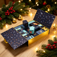 Calendrier de l'Avent personnalisé à 24 cases, boîte cadeau surprise en carton, boîtes numérotées, emballage écologique, cadeau de Noël pour enfants