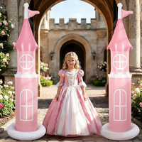 Château Gonflable Princesse Personnalisé en PVC, Vente en Gros Direct Usine, 190cm, Décoration de Fête d'Anniversaire pour Enfants, Accessoire Photo, Cour