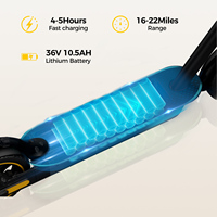 Expédition rapide, stock disponible aux États-Unis/UE, trottinette électrique V10, pneus gonflables de 10 pouces, frein à tambour, 25 km/h, 3 vitesses, trottinette électrique