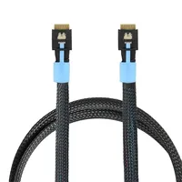Cable adaptador de alta velocidad para ordenador, interfaz PCIe 4.0 SlimSAS SFF-8654 4i de 38 pines, cobre estañado, envoltura completa, inserción antidiagonal