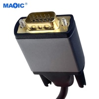Kabel USB C VGA Tipe C Adaptor VGA 1080P 60Hz Berlapis Emas 1.8m Konverter Male Male untuk Monitor Proyektor Laptop MacBook PC HDTV