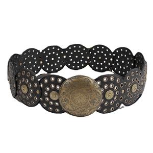 Cinturón West Cowboy Y2K para mujer, cuero PU de 4cm de ancho con hebilla de aleación, estilo Punk elegante Vintage, estilo occidental caliente para niñas - Product Image 2