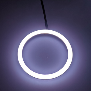 Populaire 80MM Full Circle <span class=keywords><strong>Halo</strong></span> Anneaux Blanc Et Ambre Double Couleur Angel Eye Led 4 Anneaux Pour BMW Dodge - Product Image 6