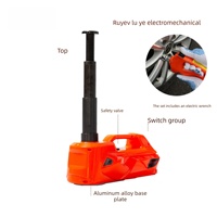 Cric hydraulique électrique 12V 5 tonnes avec clé à chocs et béquilles pour changement de pneus de voiture et SUV, kit de levage portable robuste CiHOO