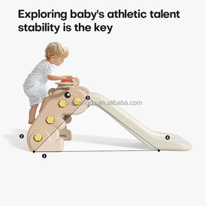 VSUCH casa pequeña tobogán de plástico para niños casa doblada parque <span class=keywords><strong>infantil</strong></span> tobogán interior para niños con aro de baloncesto - Product Image 3