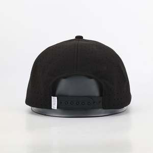 คุณภาพสูง6แผงโพลีเอสเตอร์ SnapBack CAP กันน้ำตัดด้วยเลเซอร์เจาะรูออกแบบโลโก้ได้ตามต้องการปัก3D สะโพก - Product Image 5