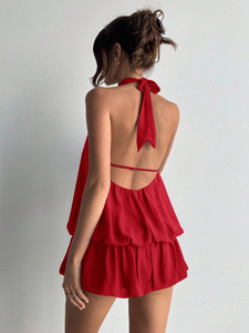Vestido de <span class=keywords><strong>Verano</strong></span> D&M Personalizado 2026 para Mujer, Sexy y Elegante, Sin Mangas, Espalda Descubierta, Tirantes Cortos, Mini Vestido Casual de <span class=keywords><strong>Verano</strong></span> - Product Image 3