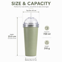Gobelet isotherme sous vide 24 OZ 700ML pour café, bière et boissons, réutilisable, 500ML 18oz, tasse à café 2026, personnalisation du logo