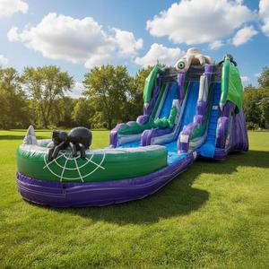 Toboggan aquatique gonflable à double piste sur le thème des monstres araignées, <span class=keywords><strong>piscine</strong></span> à jets d'eau, pour fêtes, événements, anniversaires, <span class=keywords><strong>location</strong></span> - Product Image 1