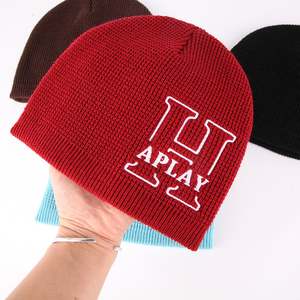 Recién llegado, gorros de punto de ganchillo hechos a mano coloridos para mujer, gorro holgado, ropa de calle, gorro de invierno - Product Image 1