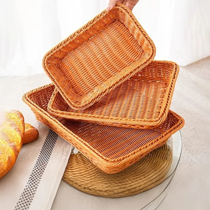 가정 조직에 이상적인 야채 디스플레이를위한 수제 보관 바구니 거실 식당 주방 간식 및 빵