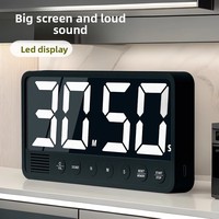 Minuteur LED grand écran avec affichage extra-large, en ABS, mouvement électronique, pour cuisine, réunions, études, fitness, gestion du temps