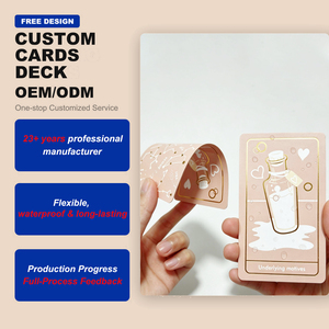 Jeu de cartes Oracle de luxe à bords dorés, style Tarot rose pour divination spirituelle, avec boîte à couvercle pour la méditation et l'orientation - Product Image 2