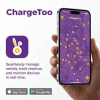 Station de recharge partagée à 8 baies avec système SaaS, paiement par carte POS et écran publicitaire extérieur