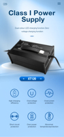 Chargeur rapide de batterie lithium-ion XT120 personnalisé 48V20A 60V15A 84V10A AC/DC pour tricycles électriques, scooters, certifié ETL FCC