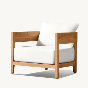 โซฟาไม้กลางแจ้งแบบแยกส่วน กันน้ำ สำหรับริมสระว่ายน้ำ ชายหาด สวน หรือระเบียง - Product Image 3