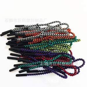 เชือกยางยืดหัวโลหะ Jk ขนาด 9.5 ซม. ลายหนังงู 3 มิติ สีสันสดใส พร้อมห่วงดึงสำหรับกระเป๋า - Product Image 1