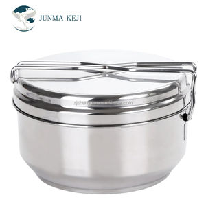 Juego de Utensilios de Cocina Portátiles de Acero Inoxidable al por Mayor, Juego de Loncheras para Campamento, Ollas con Mango - Product Image 1