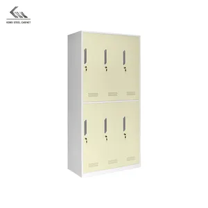 Kim Loại Clothe Tủ Quần Áo Giày Tủ Trường Locker 6 Cửa Nhân Viên Locker Cho Công Nhân