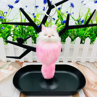 Mignon renard Rex lapin fourrure pendentif lapin cheveux porte-clés voiture accessoires paquet peluche pendentif porte-clés