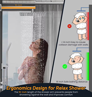 Ensemble de douche à effet pluie haute pression de qualité supérieure avec système de douche thermostatique à main en laiton pour salles de bains modernes