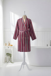 Peignoir unisexe 100% coton Best Seller Séchage rapide Vêtement de nuit d'été Tissu tissé respirant Léger Fabriqué en Turquie Toute l'année ODM - Product Image 6