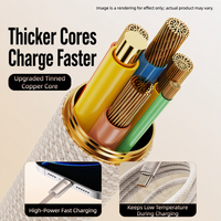 Câble de charge rapide USB-C tressé 240W PD avec puce E-Marker, transfert de données 480 Mbps, 1,2 m, Type-C pour téléphone, tablette, ordinateur portable