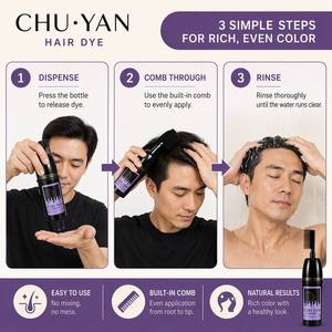 Tinte Permanente para el Cabello en Espuma Chu Yan 500ml, Fórmula Nutritiva para Todo Tipo de Cabello - Product Image 3