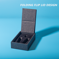 Cajas Rígidas de Regalo con Tapa Abatible de Cartón para Perfumes de Lujo, Impresión de Grabado Personalizada, Innovadoras, para el Cuidado Personal Masculino