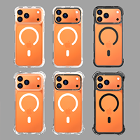 Coque de téléphone portable antichoc en TPU/PC de haute qualité avec support magnétique intégré pour iPhone 17 Pro Max