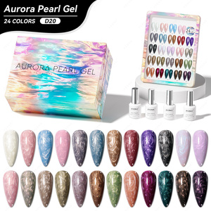 JTING arrivo del nuovo anno 24 colori conchiglia gel smalto collezione effetto creativo filo perla gel <span class=keywords><strong>nal</strong></span> polacco set OEM - Product Image 1