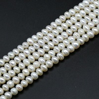 8mm-9mm Blanc Rose Violet Perle Couleur Abacus Forme Gros Perles D'eau Douce