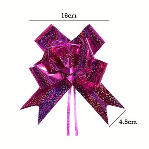 Lazo de cinta de plástico PP de color rojo, rosa y azul, lazo de regalo de mariposa para envolver regalos, cesta de embalaje, decoración de boda - Product Image 2