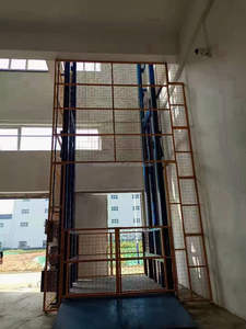 Ascenseur de fret électrique de sécurité à structure en acier durable pour intérieur et <span class=keywords><strong>extérieur</strong></span>, avec rail de guidage, prix d'usine, pour centre logistique - Product Image 2