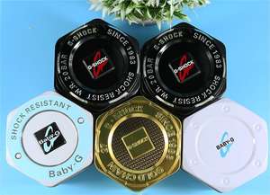 Présentoir de cadeaux avec logo personnalisé Emballage OEM Boîte de rangement pour <span class=keywords><strong>montre</strong></span> Boîte de luxe en métal noir hexagone fossile noir - Product Image 5