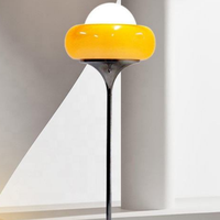 Lampadaire de luxe en fer forgé avec abat-jour en verre, lampe décorative verticale pour chambre et salon, style tendance