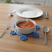 Sous-verre en silicone, dessous de plat, résistant à la chaleur, design moderne et minimaliste, pour la cuisine domestique, tapis de protection pour tasses et assiettes