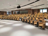 Chaise de formation de luxe individuelle pour groupe de travail, avec tablette, chaise de bureau pivotante à succès commercial