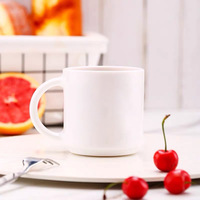 Tasse à thé Luminarc blanche moderne en verre trempé résistant à la chaleur 340 ml avec poignée confortable, compatible lave-vaisselle et micro-ondes, idéale pour le lait