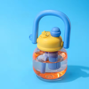 Cartoon Adorable Fun Stainless Steel Ladies Water <b>Cup</b> Can Be Worn Crossbody <b>Thermos</b> <b>Cup</b> Straw Children's <b>Cup</b> 850ML - Product Image 2