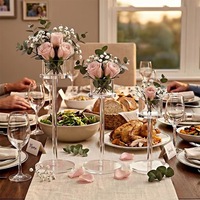 Décorations de Centre de Table et Lumières d'Allée de Mariage en Acrylique, Style Minimaliste Moderne et Luxe, Inspirées des Influenceurs